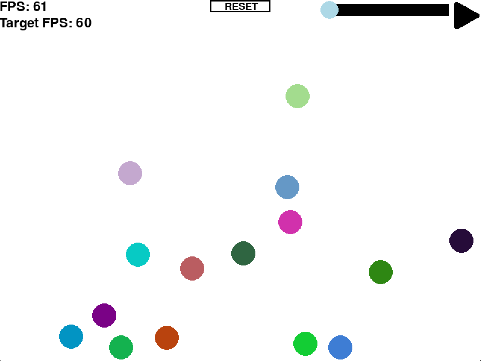 Bouncing Ball Physics Simulation screenshot